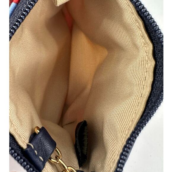 Coach Resort Op Art Sateen Mini Skinny Coin Purse w/ Keychain - Picture 6 of 6